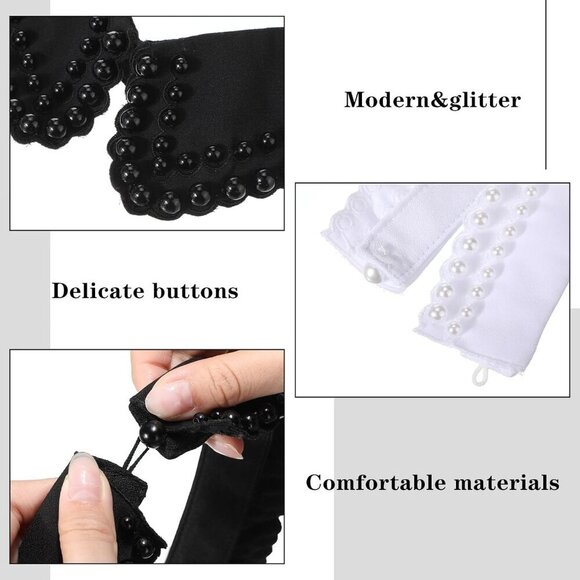 2 Pcs Pearl Fake Collar for Women Detachable Elegant Decorative Neckwear main image 5
